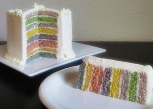 Square-rainbow-cake-natural-food-colors